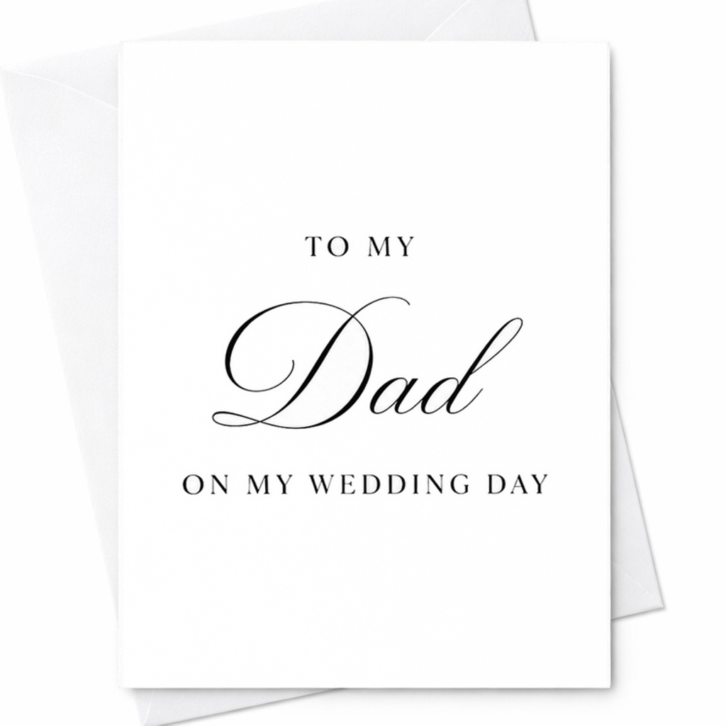 To My Dad On My Wedding Day Card Wedding Card For Father Sentimental Wedding Day Card For Dad From Daughter Groom C2973