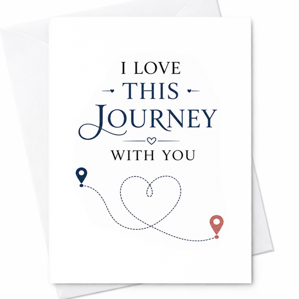 I Love This Journey With You Wedding Card Romantic Anniversary Card For Couple Husband Wife Sweet Love Card Special Occasion C3000