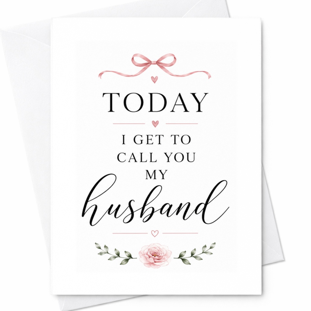 Today I Get To Call You My Husband Wedding Card Romantic Marriage Greeting Card For Bride To Groom Sweet Wedding Day Card C3018