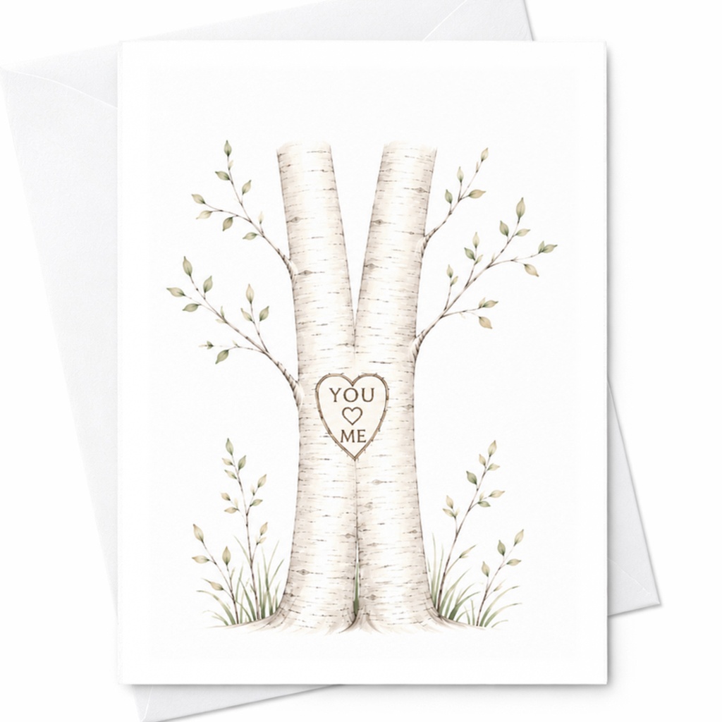 You Me Wedding Card Romantic Anniversary Card For Couple Cute Tree Love Card For Bride And Groom Special Day C3026