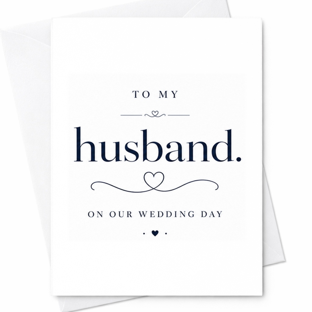 To My Husband On Our Wedding Day Romantic Wedding Card For Husband Sentimental Marriage Card For Groom Special Day Keepsake C3061