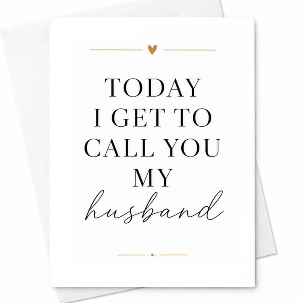 Today I Get To Call You My Husband Wedding Card Romantic Marriage Ceremony Card For Bride To Groom Sweet Newlywed Card C3063