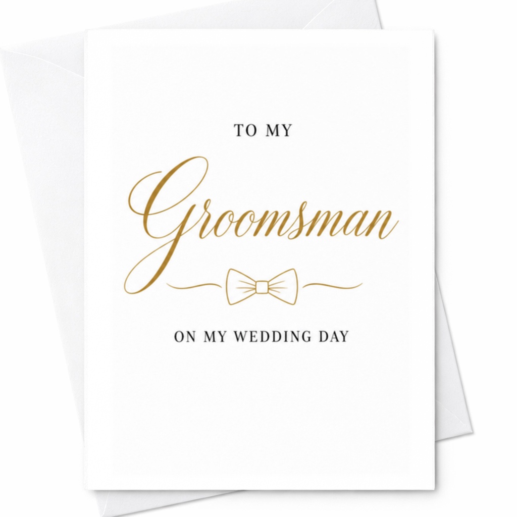 To My Groomsman On My Wedding Day Elegant Wedding Card For Groomsmen Proposal Thank You Card For Best Man Wedding Party C3119