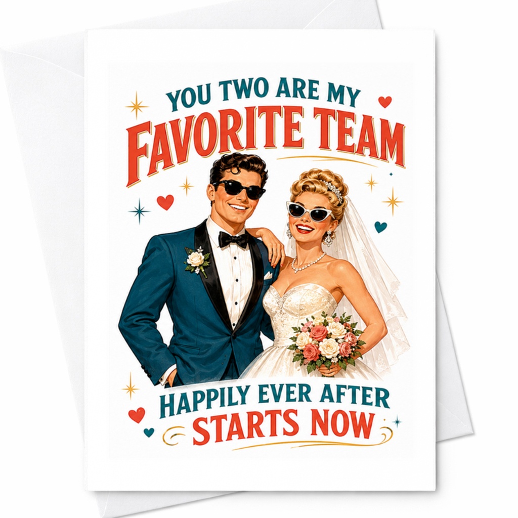You Two Are My Favorite Team Wedding Card Happily Ever After Starts Now Funny Card For Bride And Groom Celebration C3187