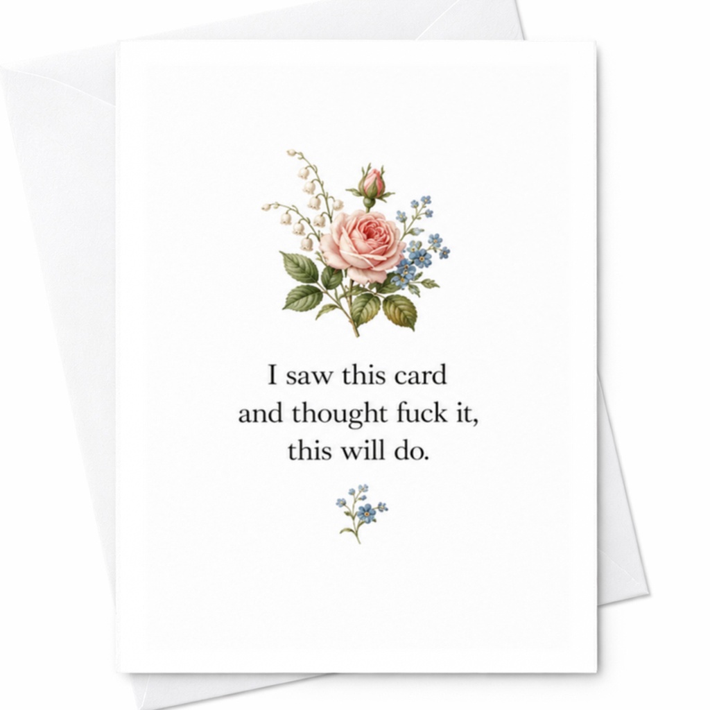 I Saw This Card And Thought Fuck It This Will Do Funny Wedding Card For Couple Greeting Card For Newlyweds C3213