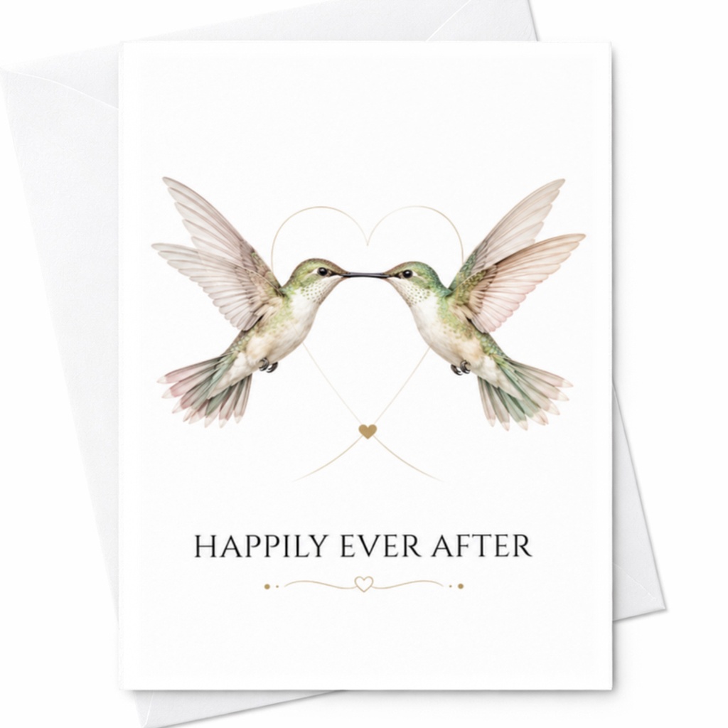 Happily Ever After Cute Wedding Card Romantic Newlyweds Congratulations Card For Bride And Groom Sweet Marriage Celebration C3226