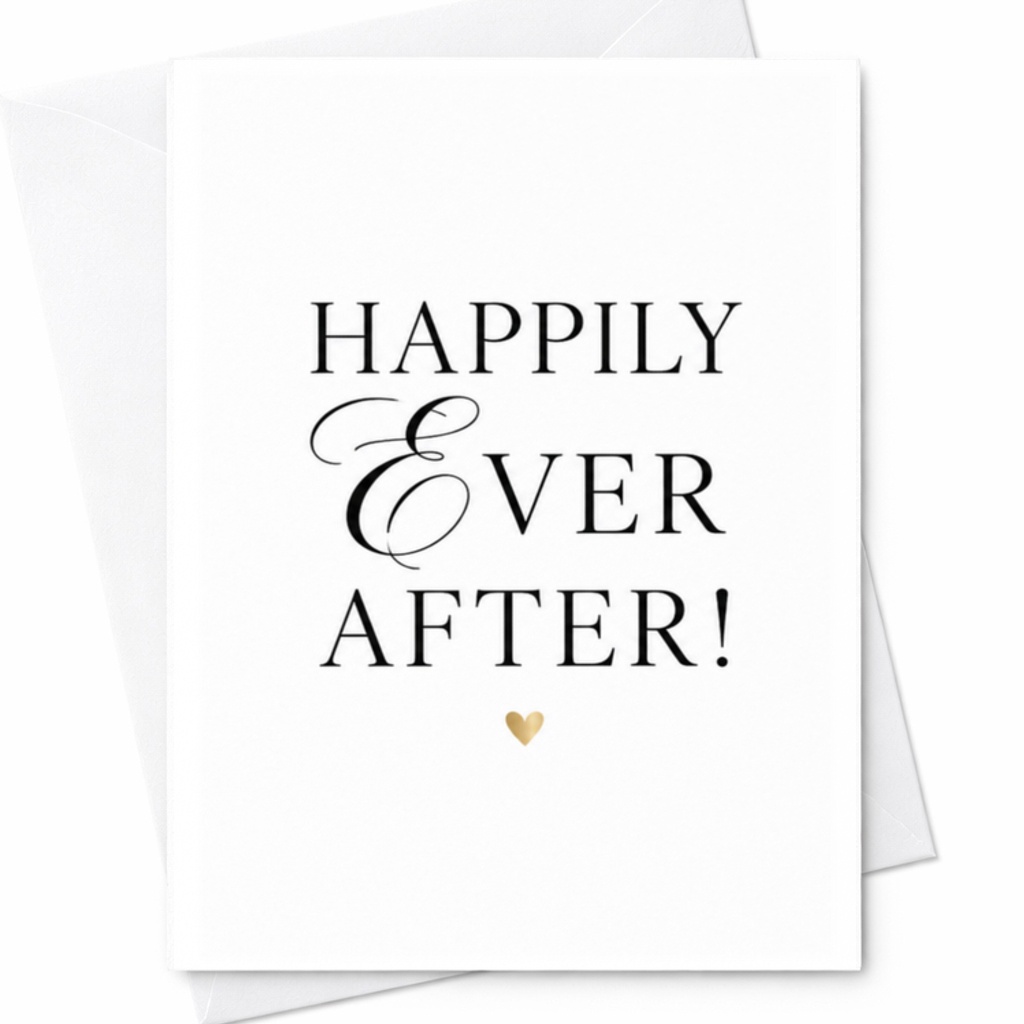 Happily Ever After! Wedding Card Romantic Newlywed Congratulations Card For Bride And Groom Cute Marriage Celebration Card C3221