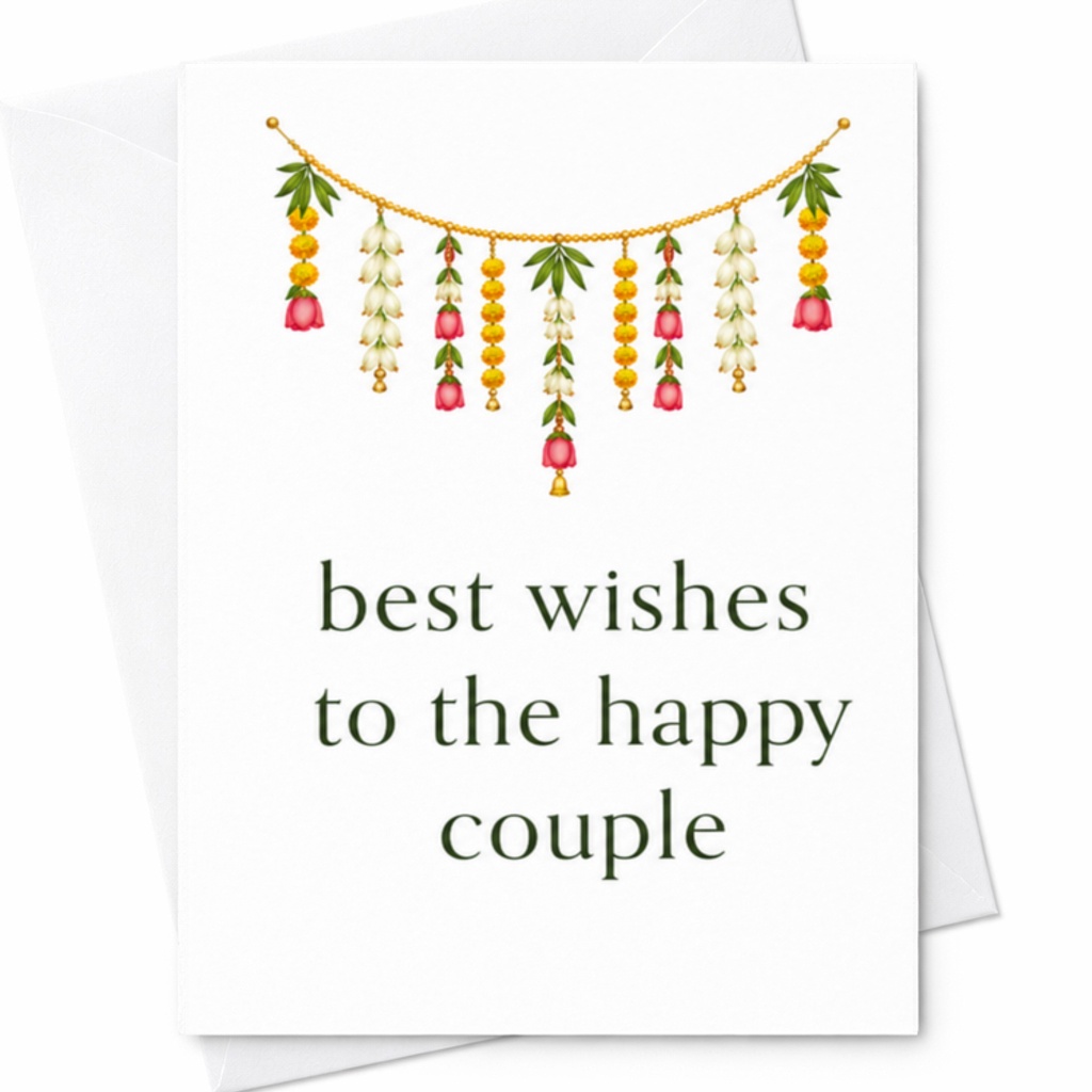 Best Wishes To The Happy Couple Wedding Card Congratulations Newlyweds Floral Romantic Greeting Card For Bride And Groom C3229