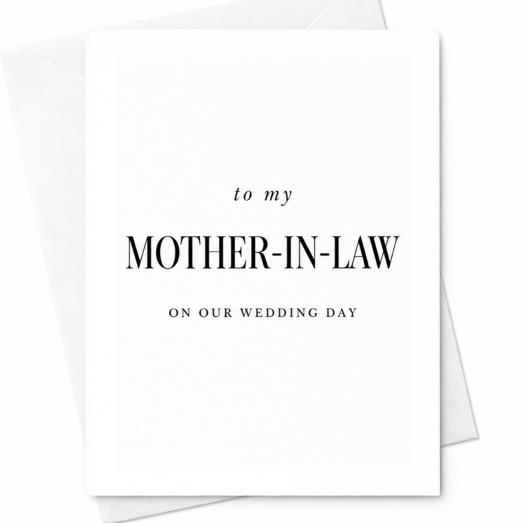 To My Mother-In-Law On Our Wedding Day Wedding Card Mother In Law Wedding Day Card From Bride Groom Elegant C3316