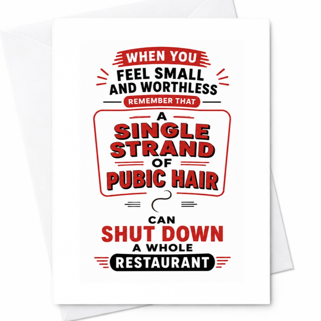 When You Feel Small And Worthless Encouragement Card Funny Motivational Card For Friends Family Colleagues Birthday C3400