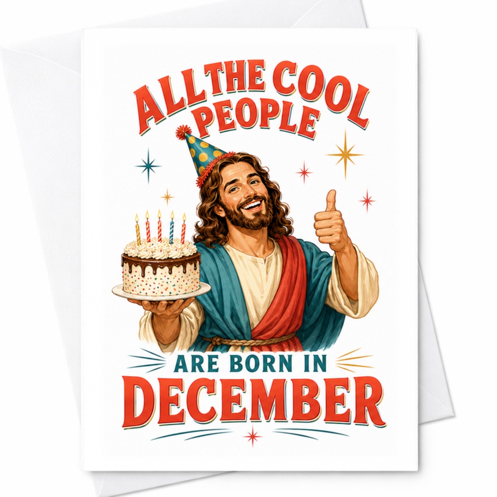 All The Cool People Are Born In December Funny Birthday Card December Birthdays Celebration Greeting Card For Friends Fam C3415