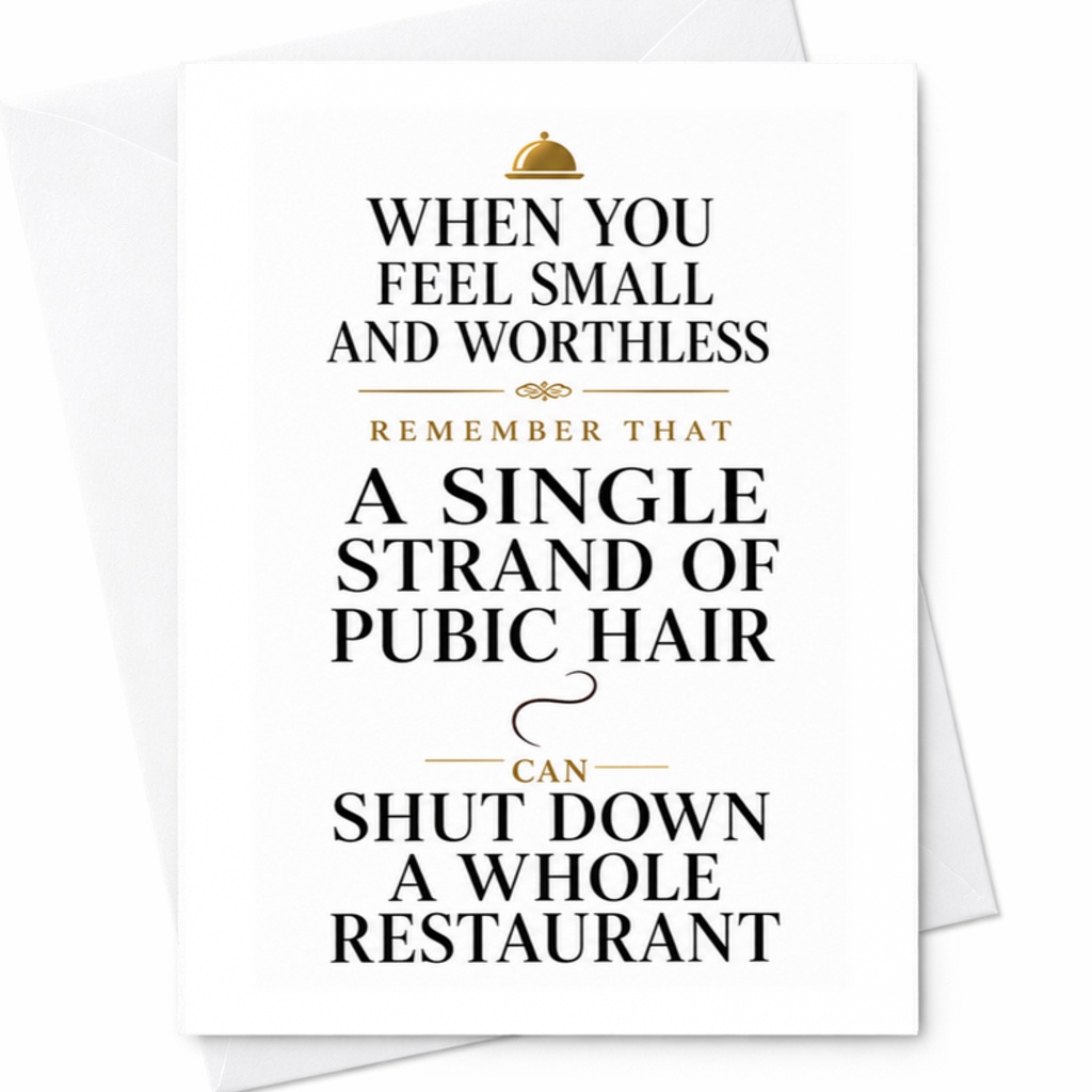 When You Feel Small And Worthless Encouragement Card Funny Motivational For Friends Family Colleagues Birthday Card C3401