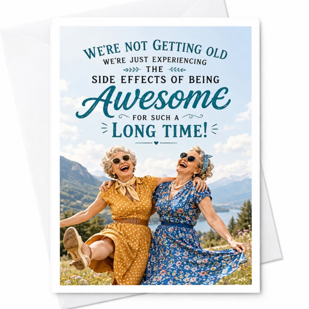 We're Not Getting Old Awesome Birthday Card Funny Milestone Celebration For Her Mom Grandma Sister Friend Greeting C3452