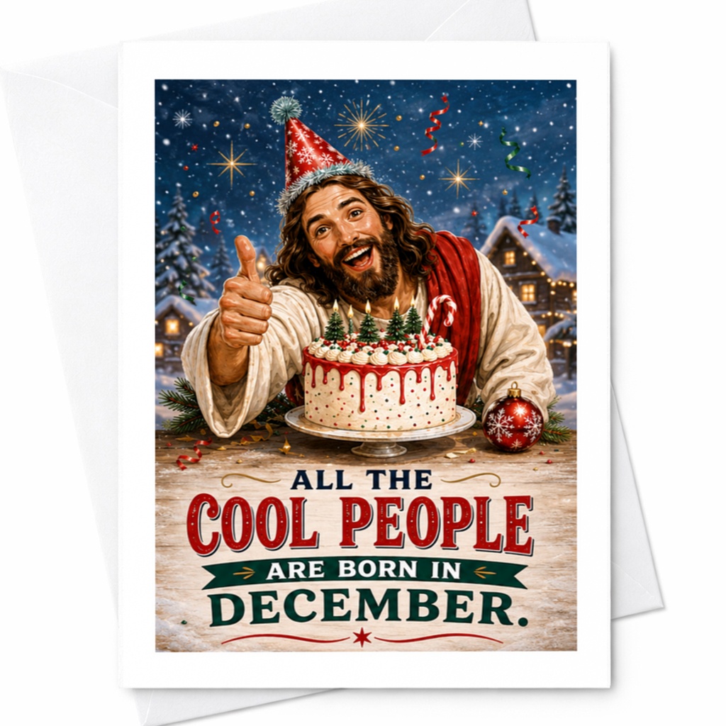 All The Cool People Are Born In December Funny Birthday Card December Birthdays Celebration Greeting Card For Friends Fam C3464