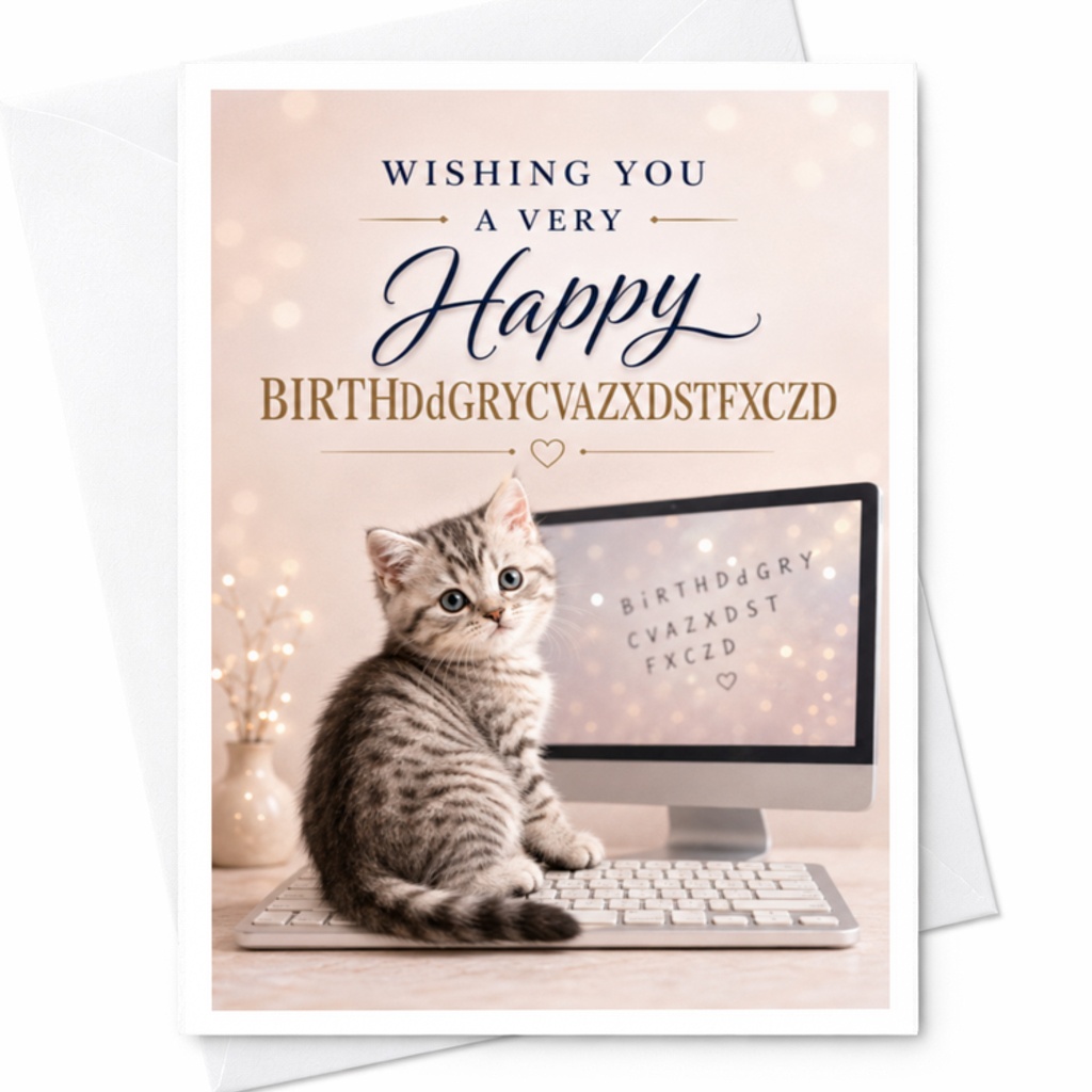Wishing You A Very Happy Birthddgrycvazxdstfxczd Funny Birthday Card Cute Kitten Cat Lover Card For Friend Brother Sister C3493