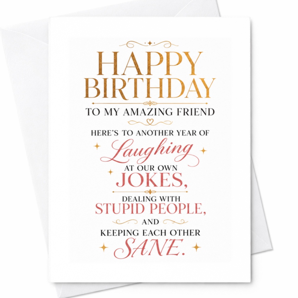Happy Birthday To My Amazing Friend Funny Birthday Card For Friend Laughing Jokes Greeting Card For Best Friend C3538