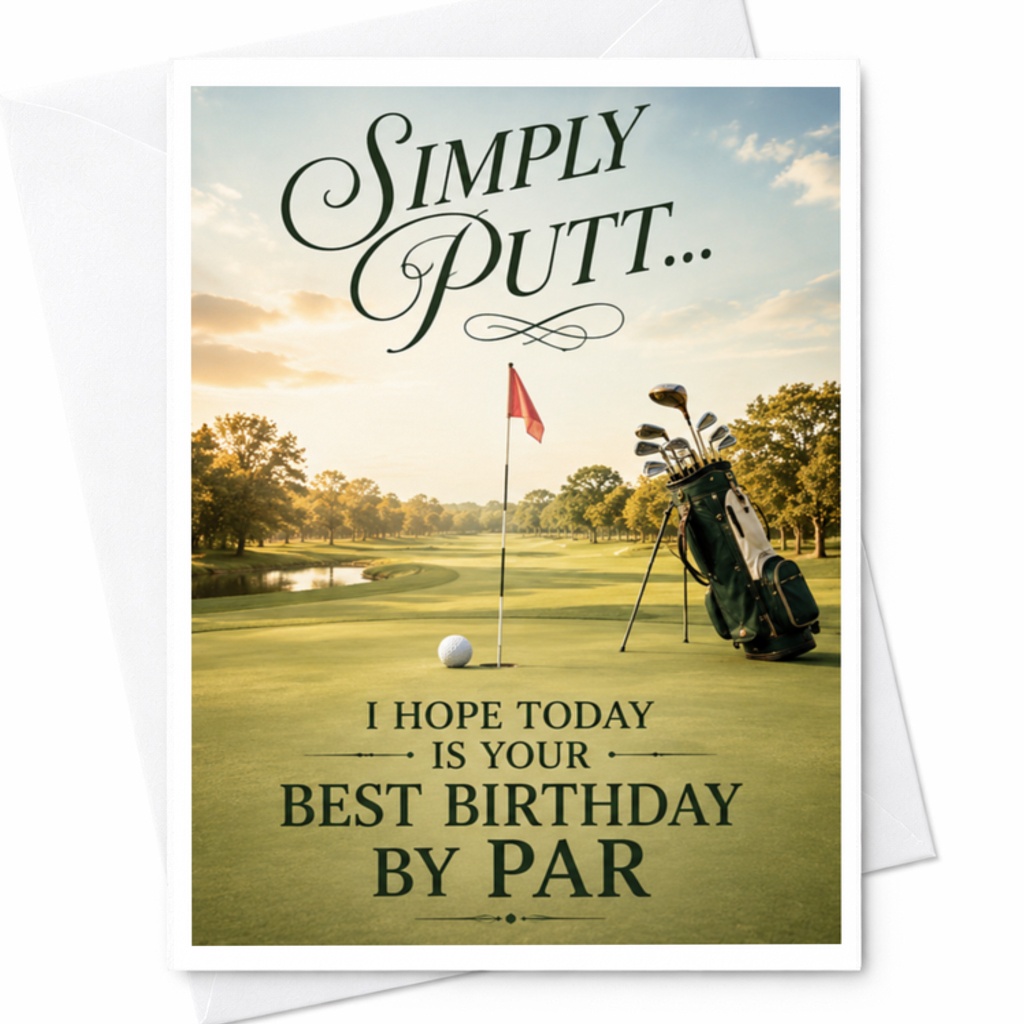 Simply Putt... I Hope Today Is Your Best Birthday By Par Funny Golf Birthday Card For Him Dad Golfer Sports Lover Greetin C3552