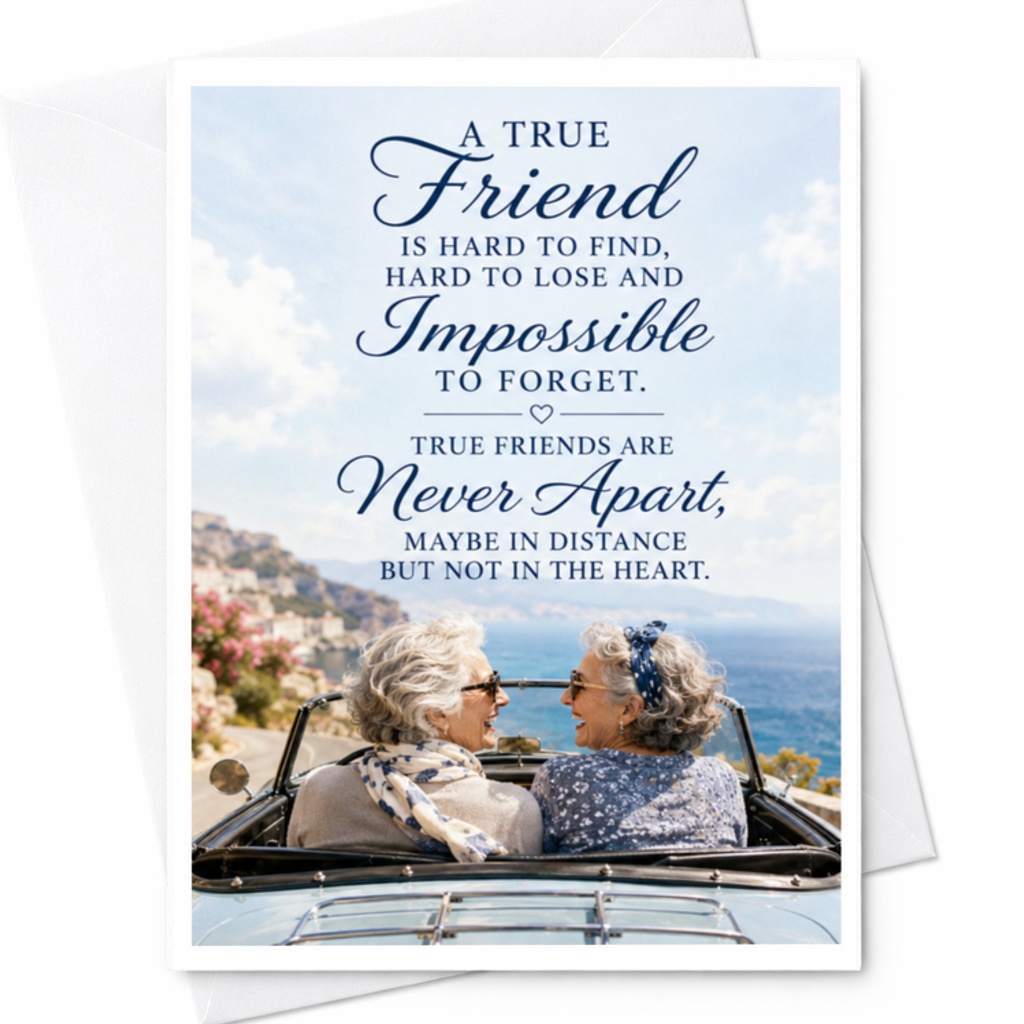 A True Friend Is Hard To Find Friendship Card Best Friend Birthday Card Sentimental Card For Her Thinking Of You Card C3587