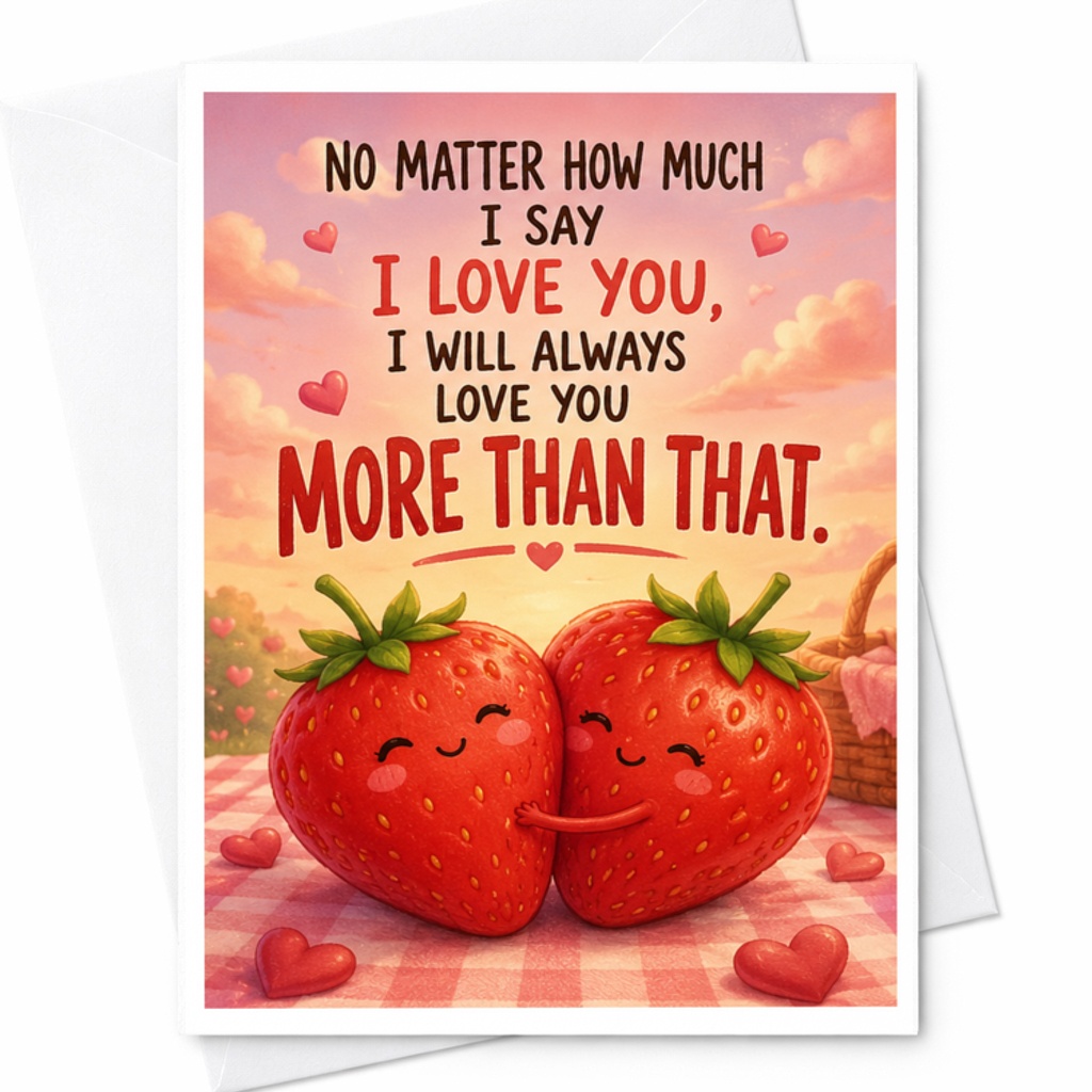 No Matter How Much I Say I Love You, I Will Always Love You More Than That Anniversary Card Cute Romantic For Husband Wife Girlfri C3701
