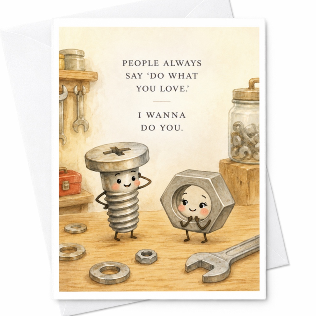 People Always Say 'do What You Love.' I Wanna Do You. Funny Valentine's Day Card For Boyfriend Girlfriend Husband Wife Cute Love C3712