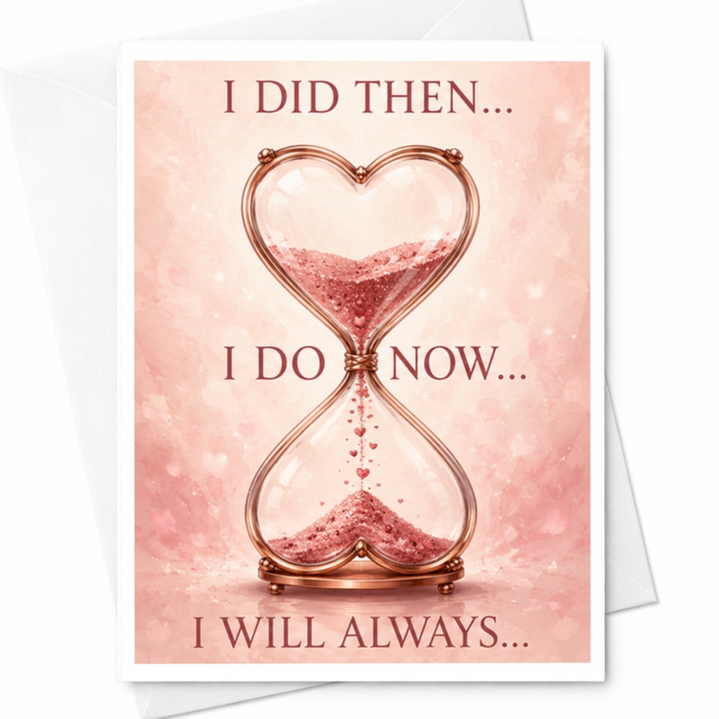 I Did Then... I Do Now... I Will Always... Romantic Anniversary Card For Husband Wife Couple Sentimental Love Card C3780