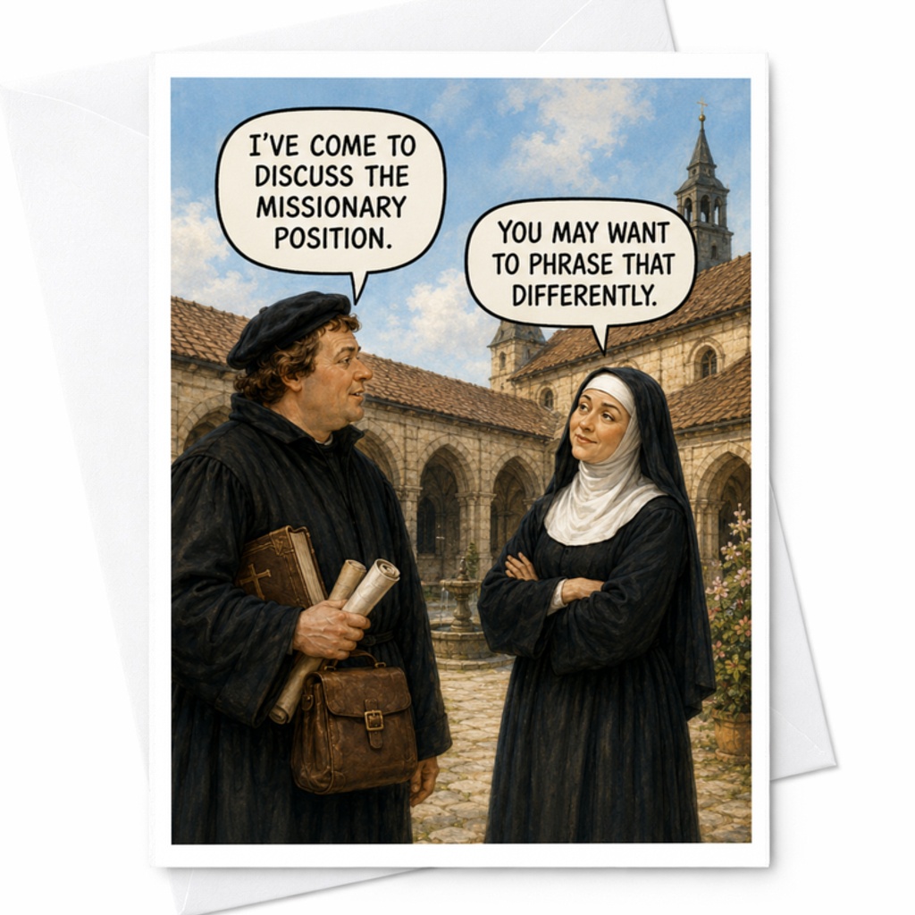 I've Come To Discuss The Missionary Position Funny Love Note Card Anniversary Card For Husband Wife Girlfriend Boyfriend C3782