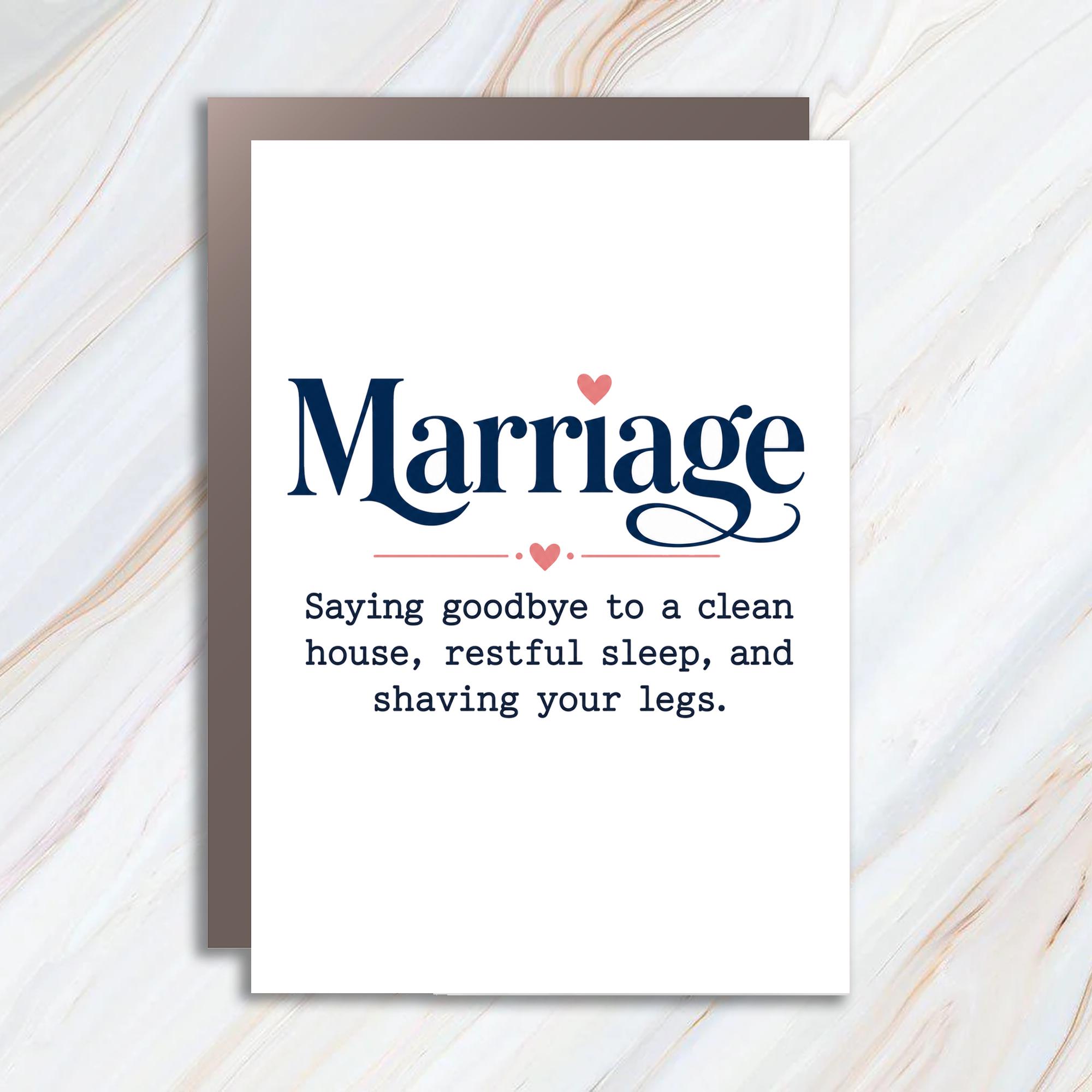 Marriage Saying Goodbye Wedding Card Funny Marriage Greeting Card For Couple Newlyweds Engagement Celebration WC94