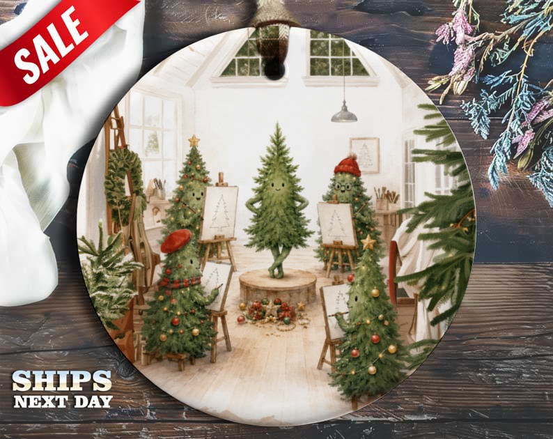 Christmas Tree Art Class Ornament Cute Holiday Decor Festive Tree Christmas Decoration For Tree Lovers O77