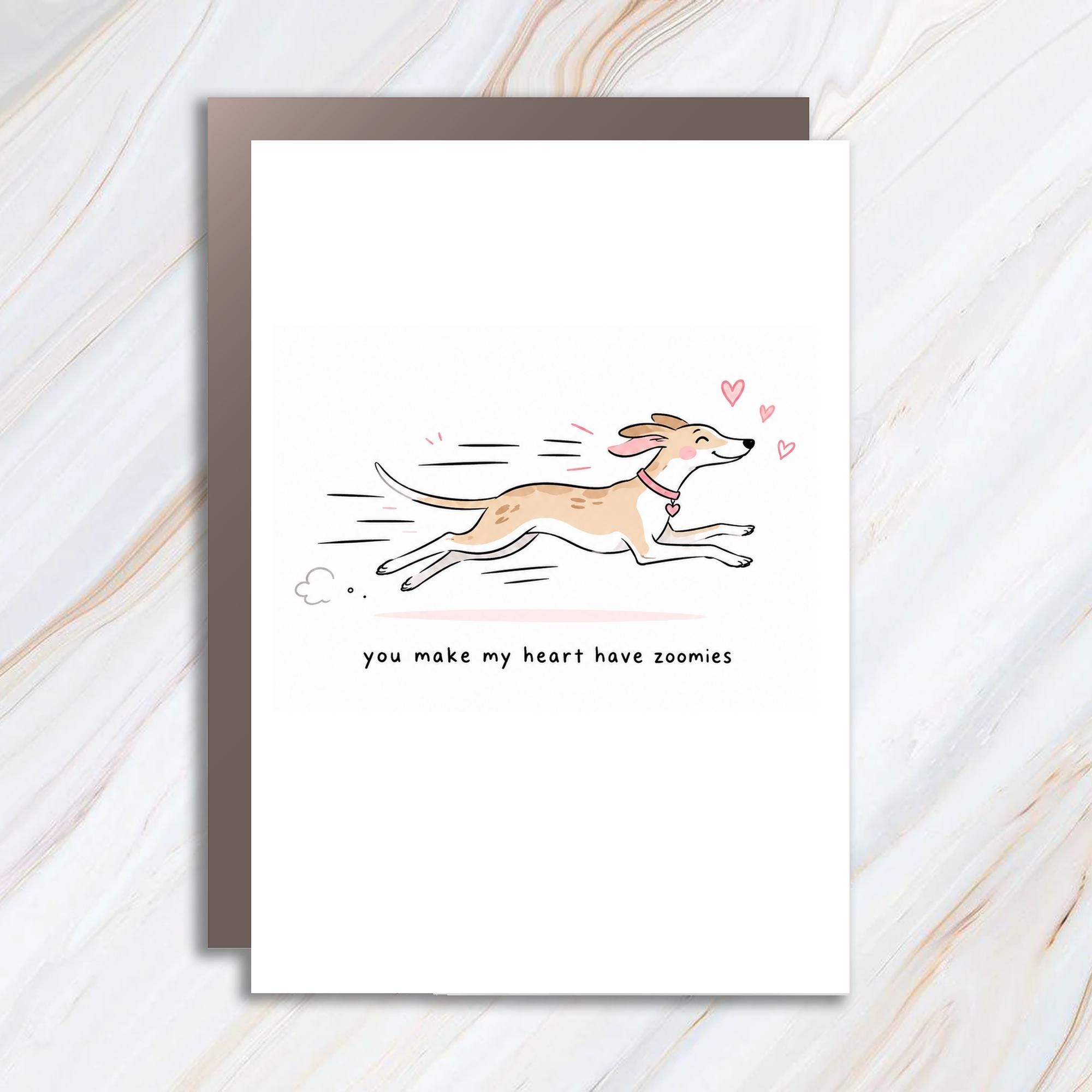 You Make My Heart Have Zoomies Cute Love Card Dog Lover Greeting Card Romantic Animal Card For Her Him Anniversary AC134