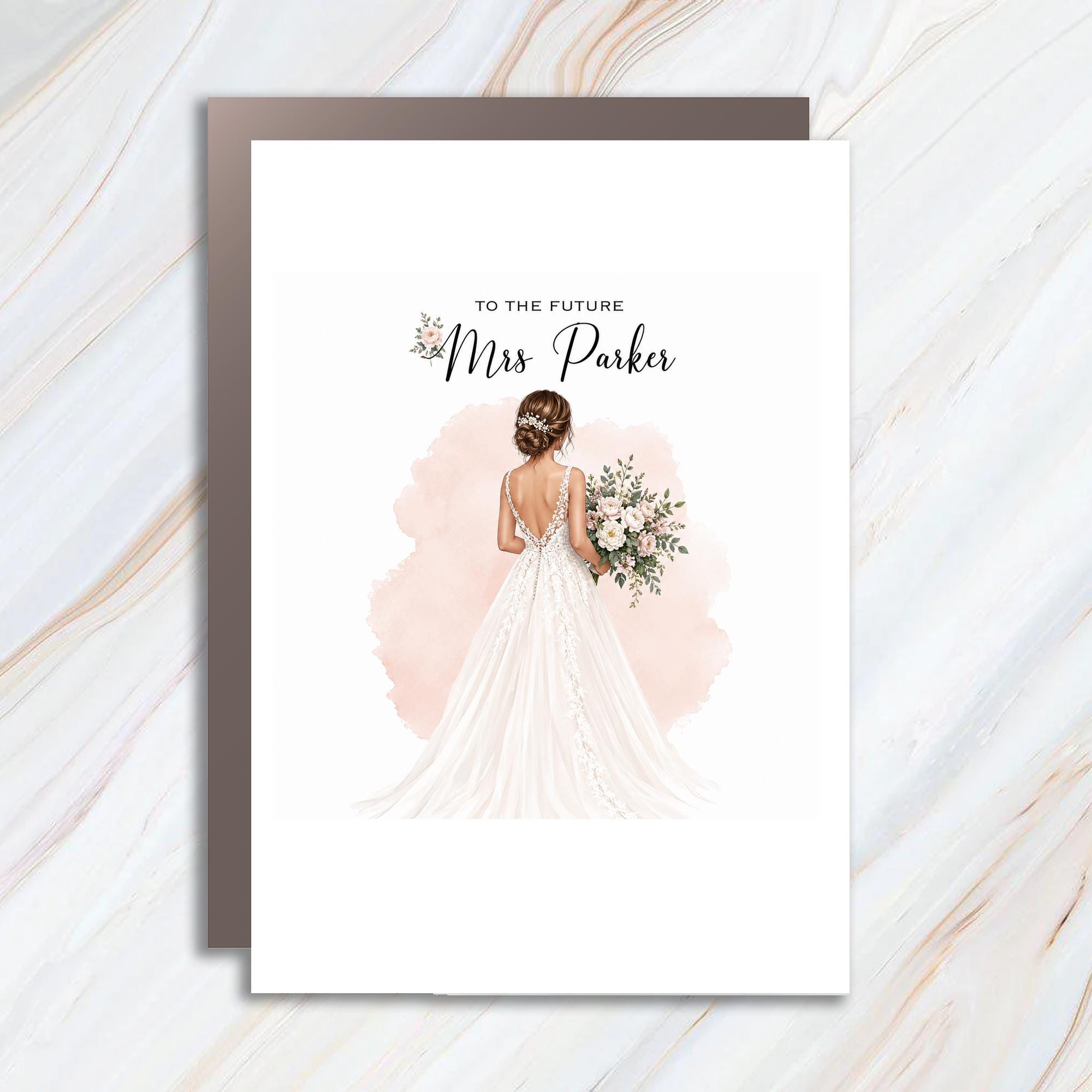 To The Future Mrs Parker Engagement Card Bride To Be Wedding Greeting Card For Her Romantic Bridal Shower Card BRS1