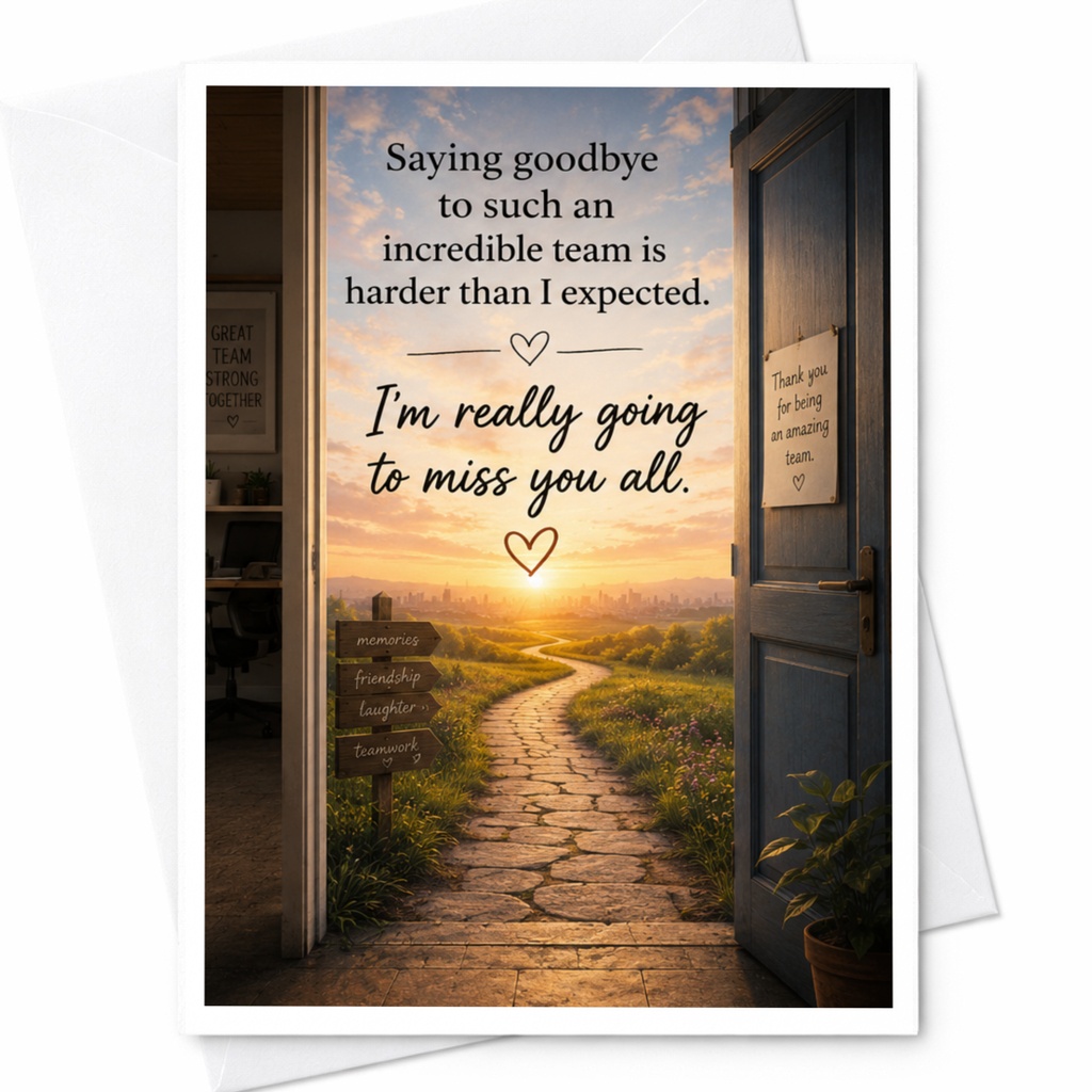 Saying Goodbye To Such An Incredible Team Farewell Card I'm Really Going To Miss You All Goodbye Card For Coworkers Team C3988