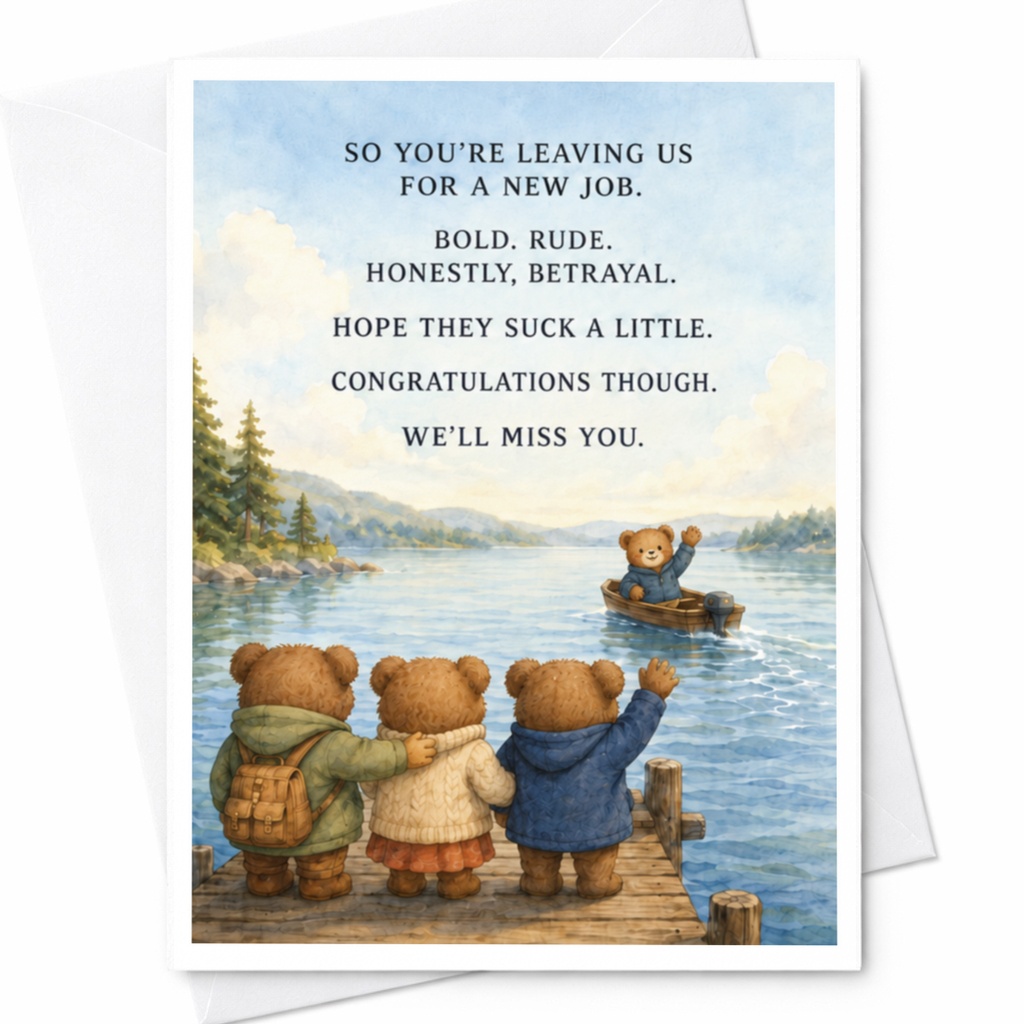So You’re Leaving Us For A New Job Farewell Card Funny Goodbye Card For Coworker New Job Congratulations We'll Miss You C3995