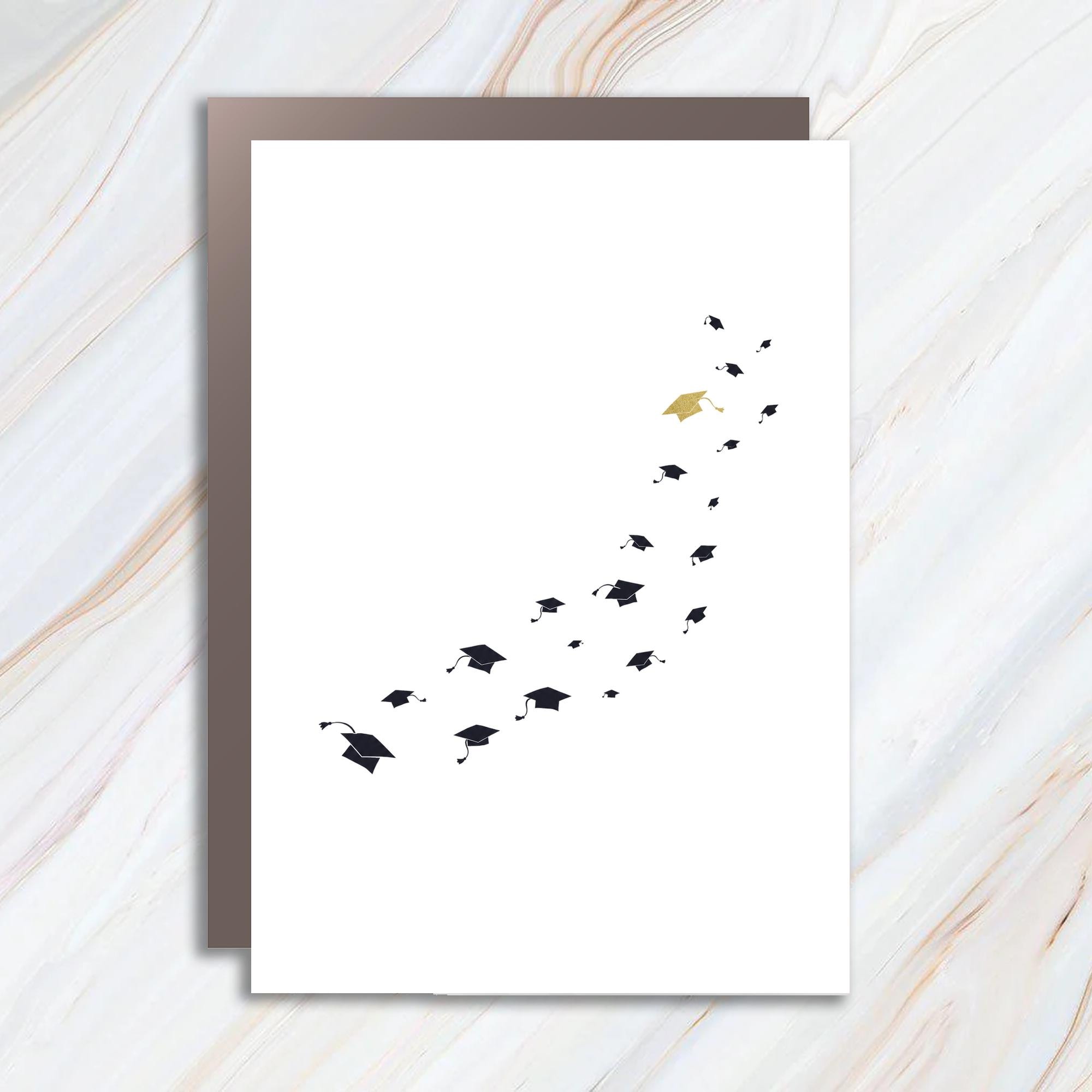 Graduation Caps Greeting Card Graduation Card For Graduate Congrats Card Academic Achievement Card For Student C907
