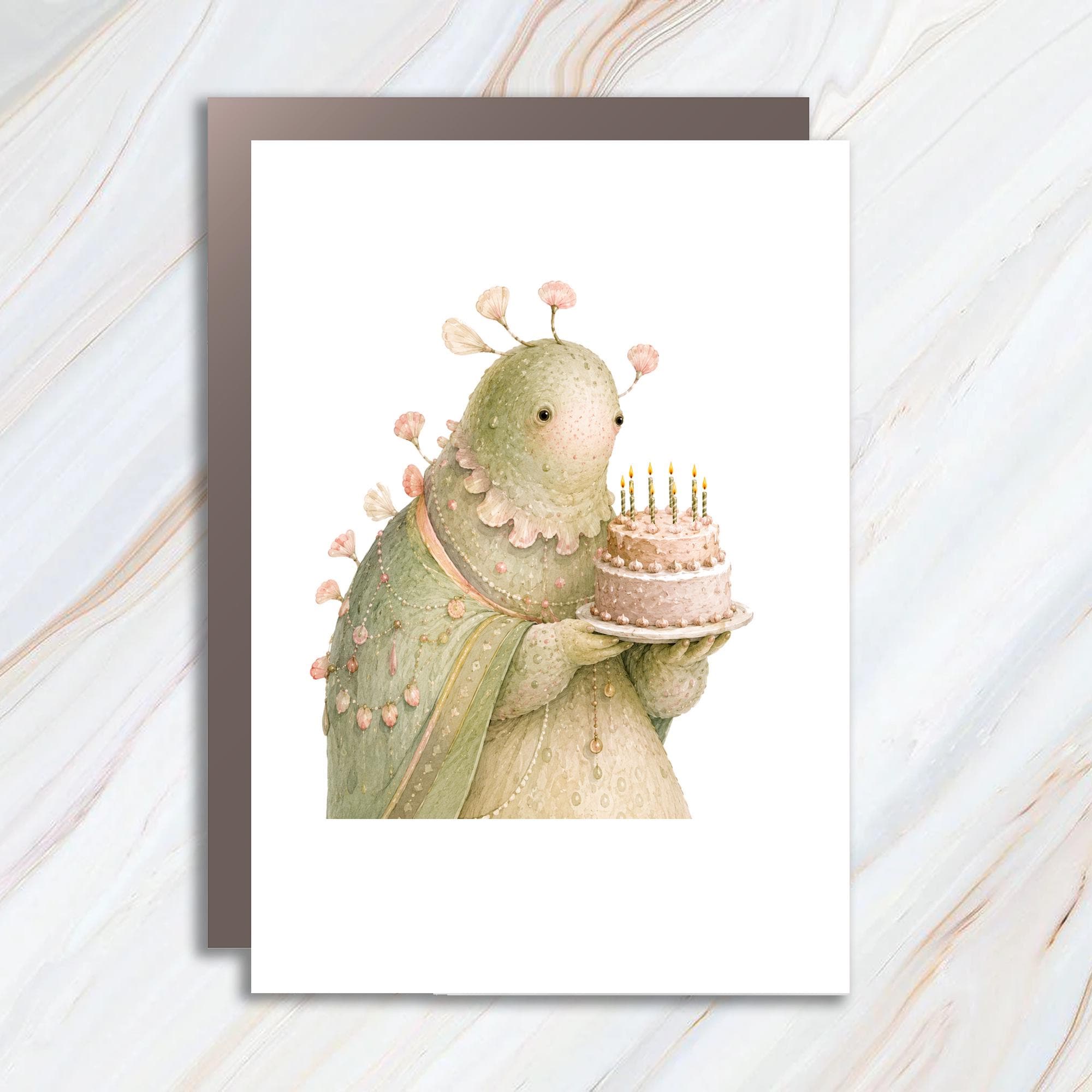 Whimsical Creature Birthday Card Cute Fantasy Art Greeting Card For Kids Magical Celebration Card Unique Birthday Wishes C938