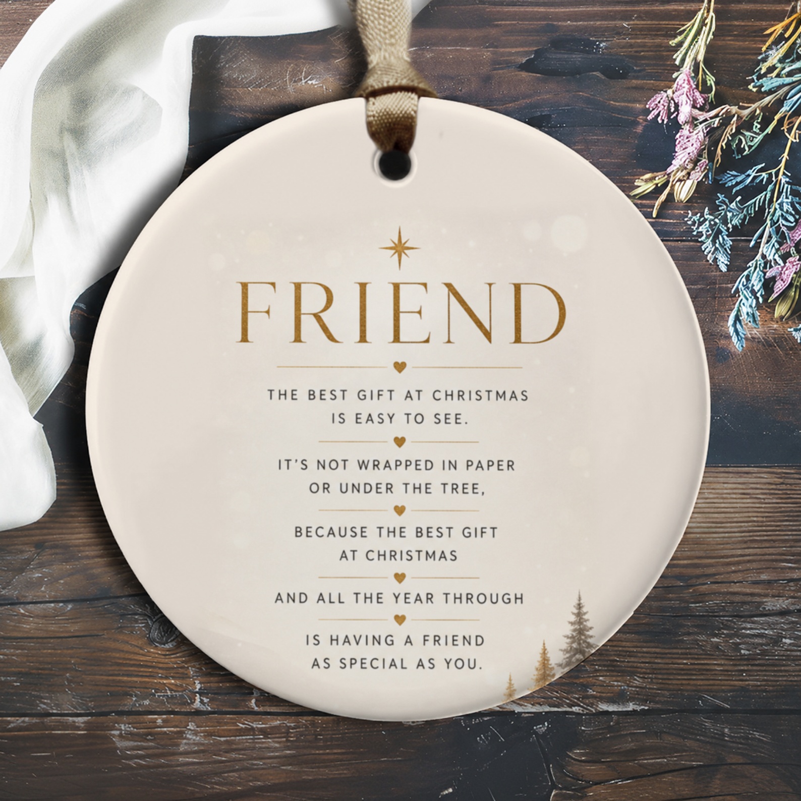 Friend Christmas Ornament Best Gift At Christmas Special Friend Holiday Decoration Keepsake Gift O230
