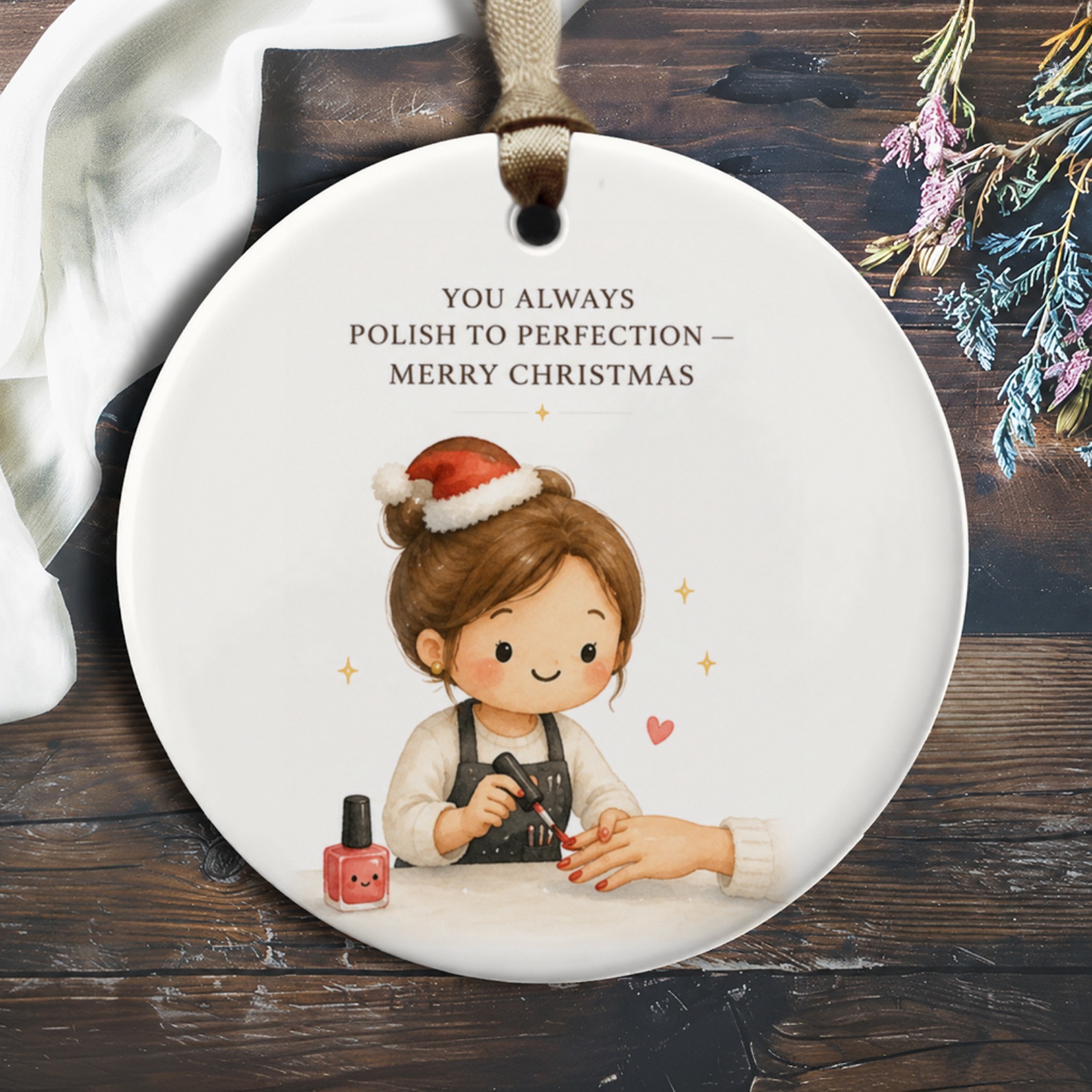 You Always Polish To Perfection — Merry Christmas Ornament Cute Nail Artist Christmas Ornament Gift For Nail Technician O284