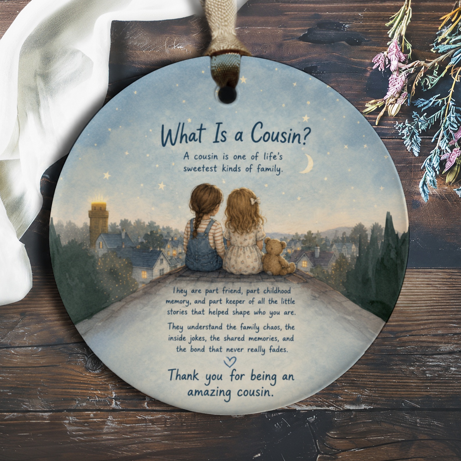 What Is A Cousin? Family Ornament Cousin Appreciation Gift Sweet Keepsake For Amazing Cousins Thoughtful Present O294