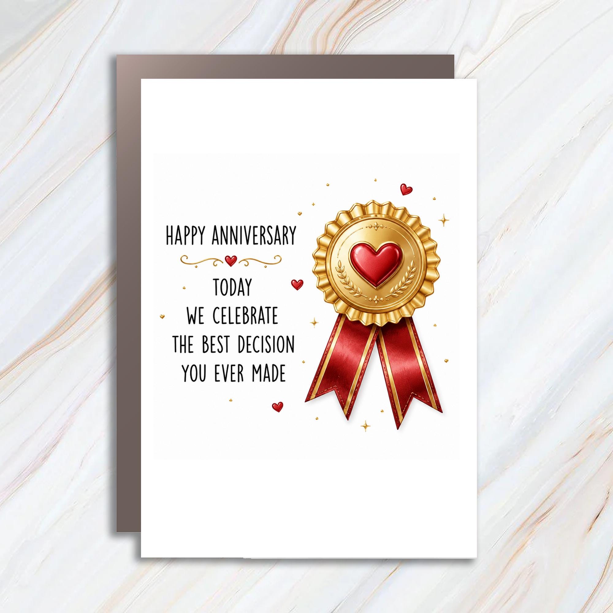 Happy Anniversary Today We Celebrate The Best Decision You Ever Made Funny Anniversary Card For Couple Sarcastic C976