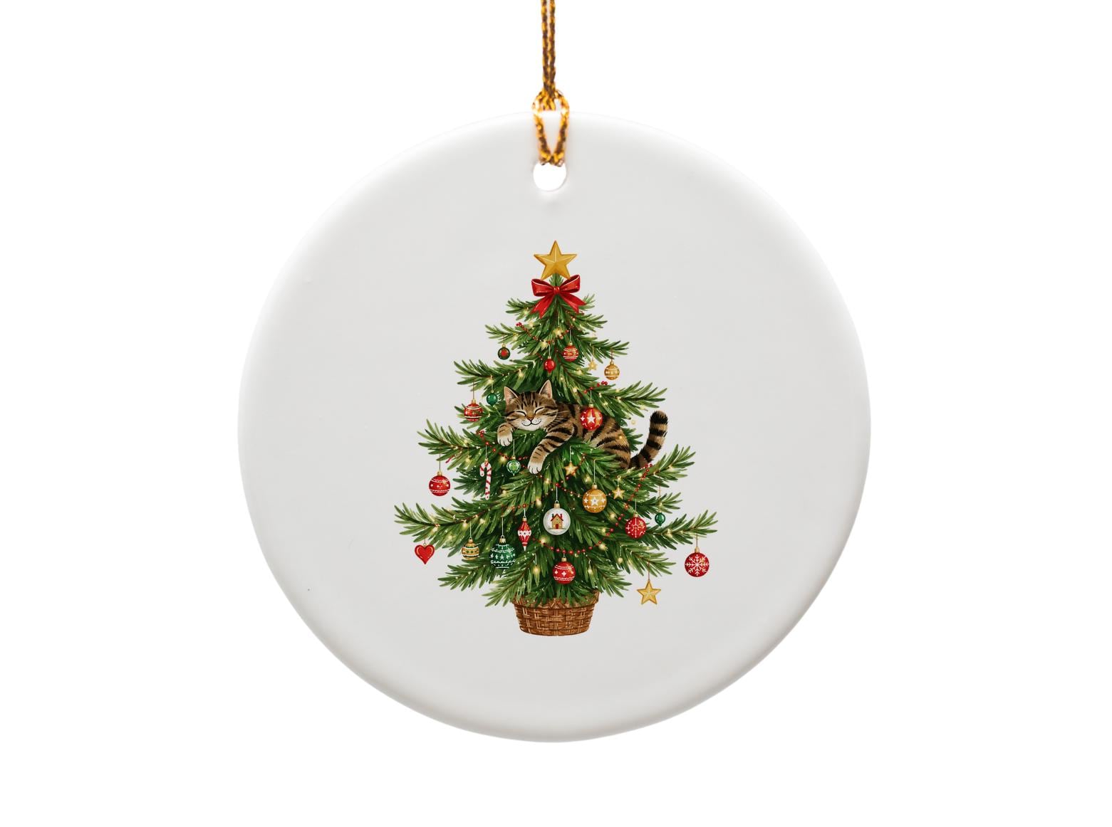Cat In Christmas Tree Ornament Funny Holiday Decor Cute Cat Lover Gift Christmas Tree Decoration Festive Home Decor O966