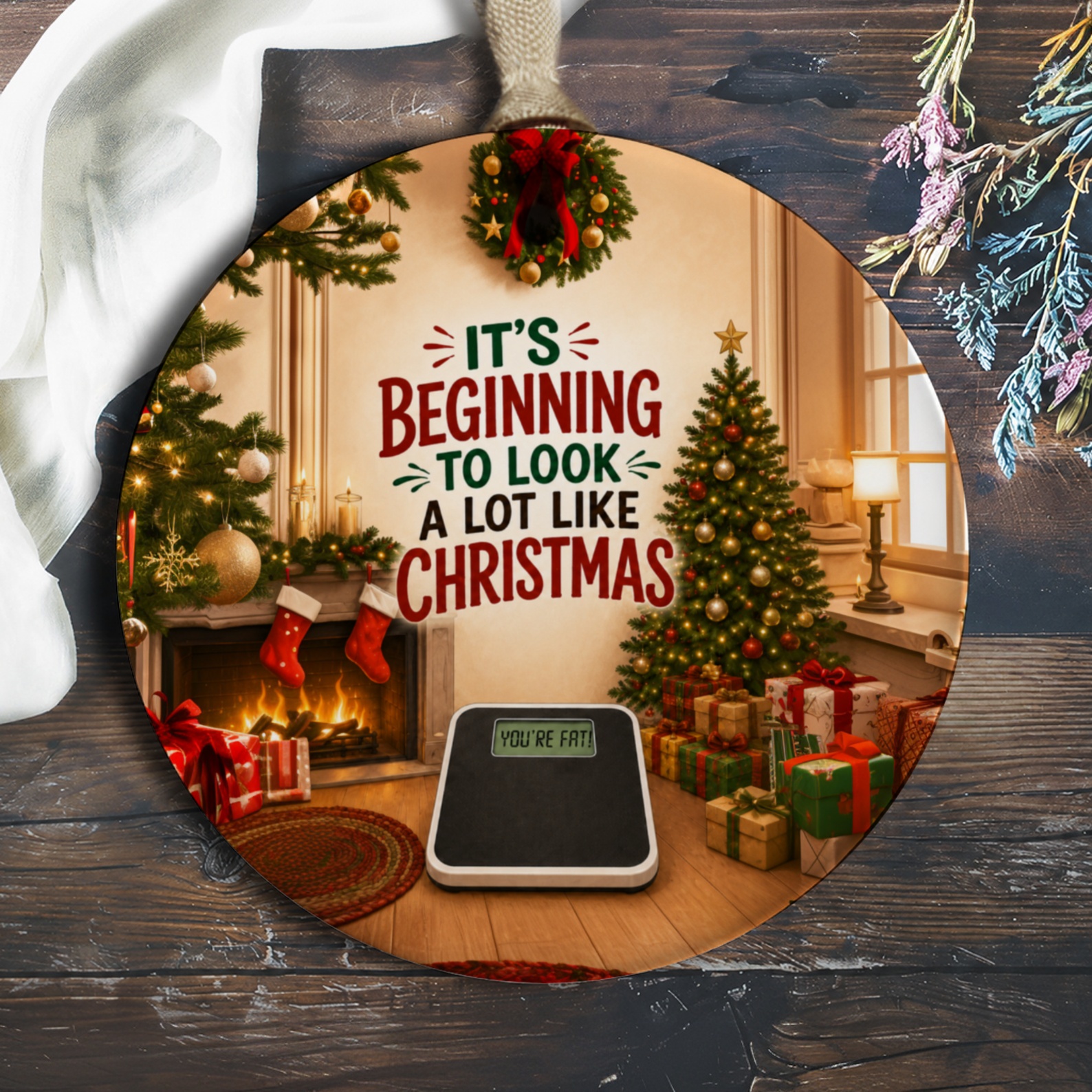 It's Beginning To Look A Lot Like Christmas Funny Ornament Holiday Decor Christmas Tree Decoration Gift Idea O476
