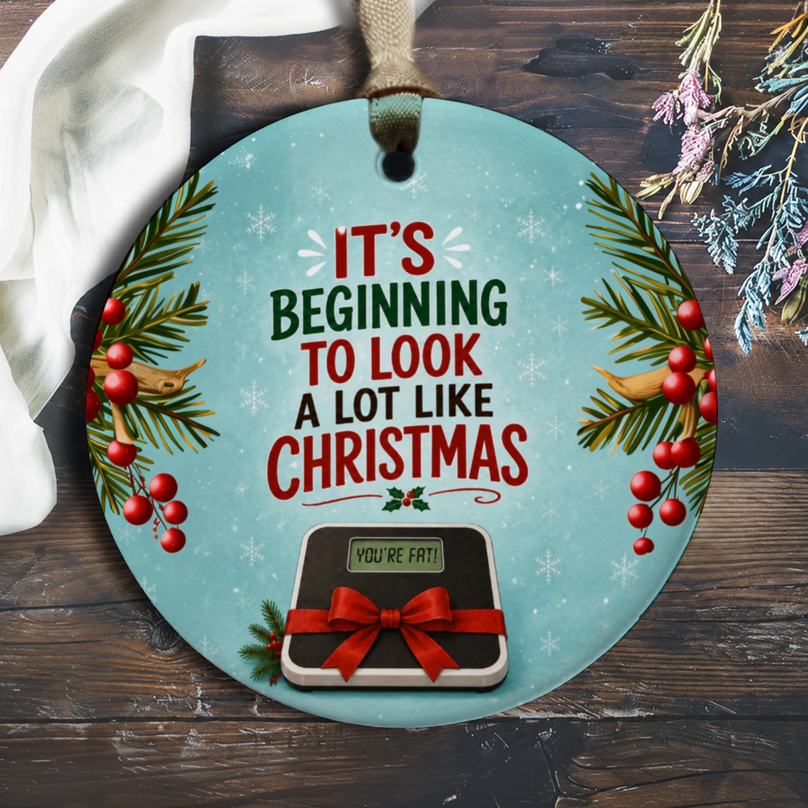 It's Beginning To Look A Lot Like Christmas Funny Ornament Holiday Decor Christmas Tree Decoration Gift Idea O477