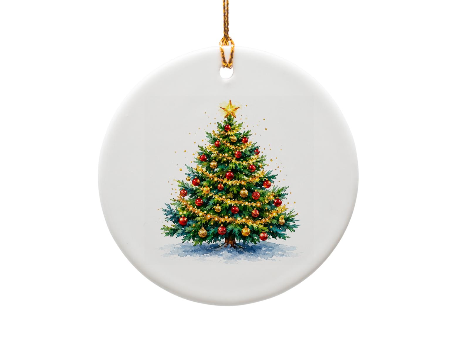 Christmas Tree Ornament Festive Holiday Decor Red Gold Baubles Seasonal Decoration Gift For Tree Lovers O1014