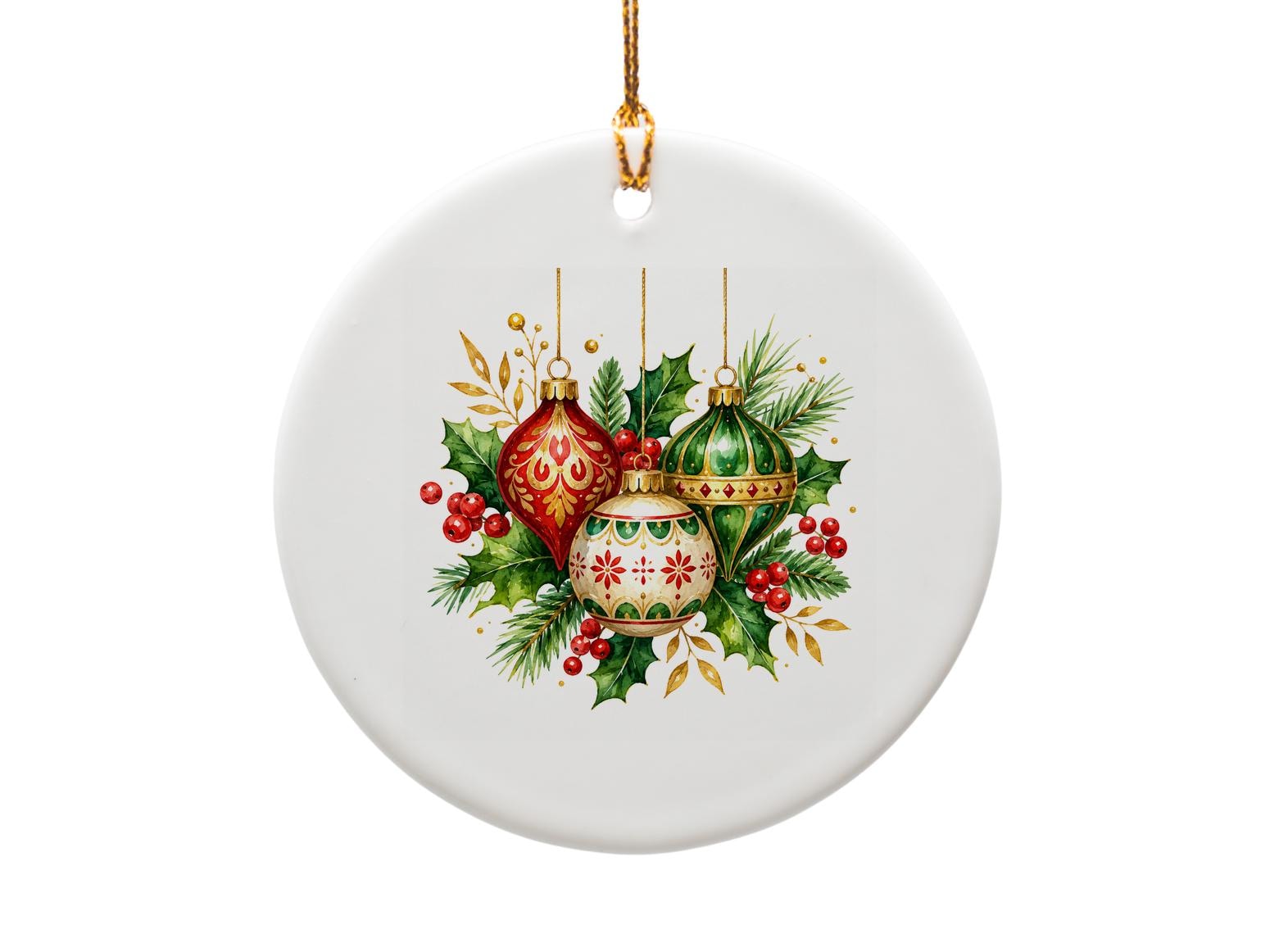 Festive Christmas Ornament Set Holiday Decor Red Green Gold Baubles Seasonal Decoration For Tree Winter Home Decor O1018