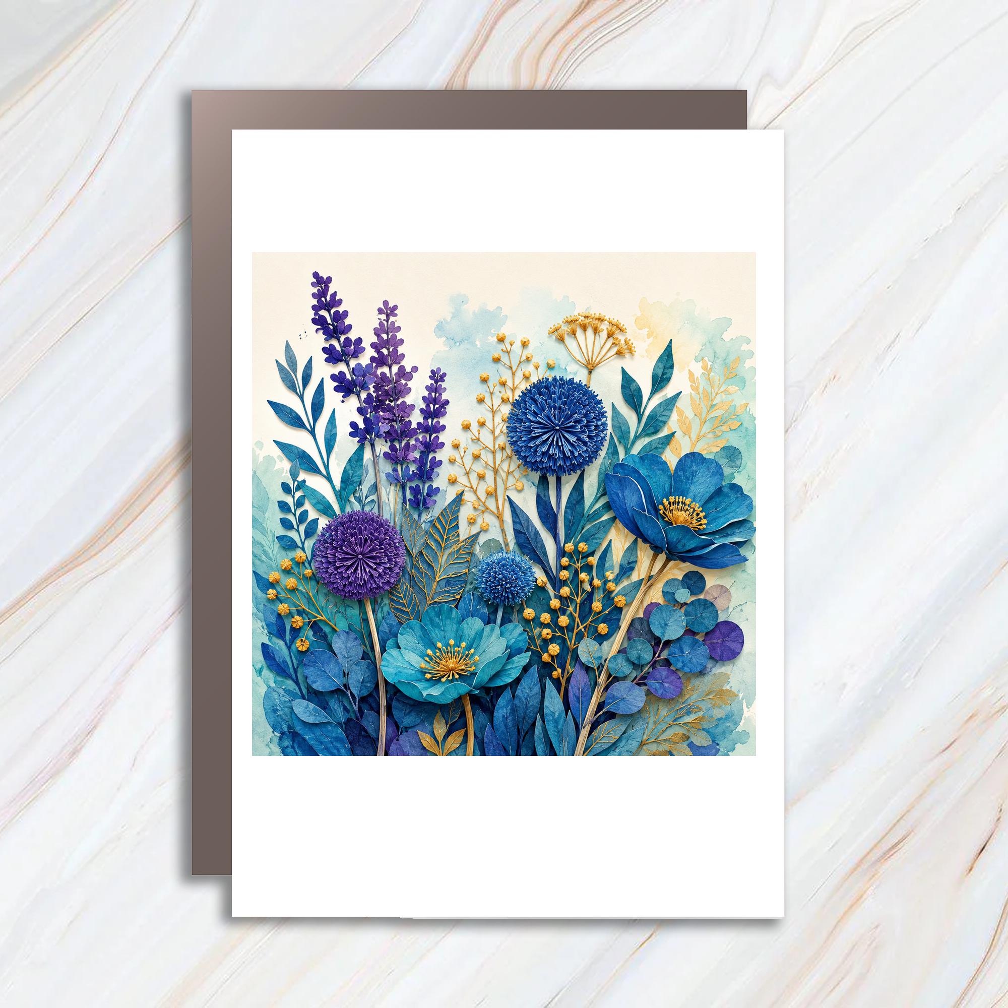 Watercolor Floral Greeting Card Botanical Note Card Blank Everyday Card For Her Nature Lover Art Card Vibrant Flower C1026