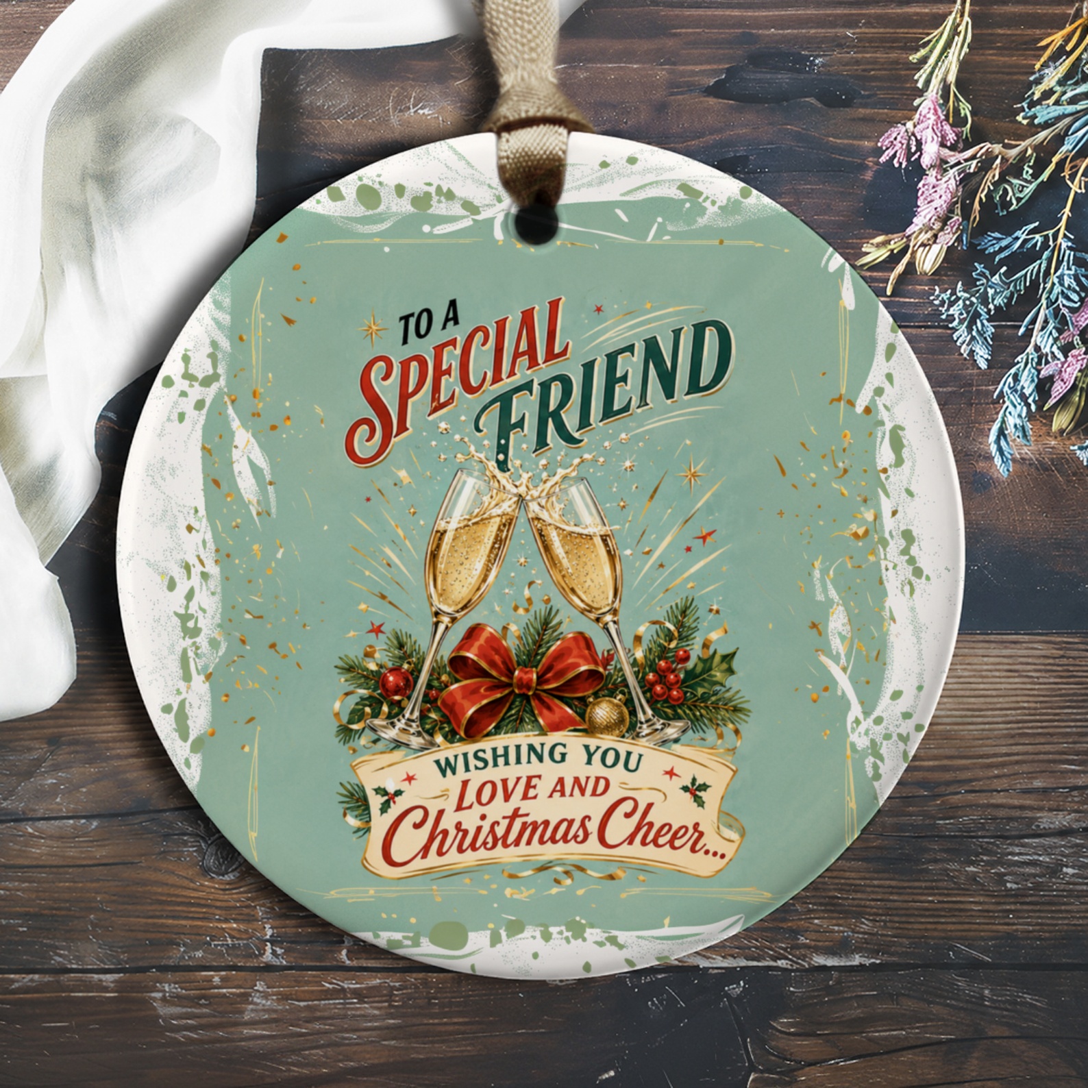 To A Special Friend Wishing You Love And Christmas Cheer Ornament Christmas Ornament Festive Holiday Decor Gift For Friend O594