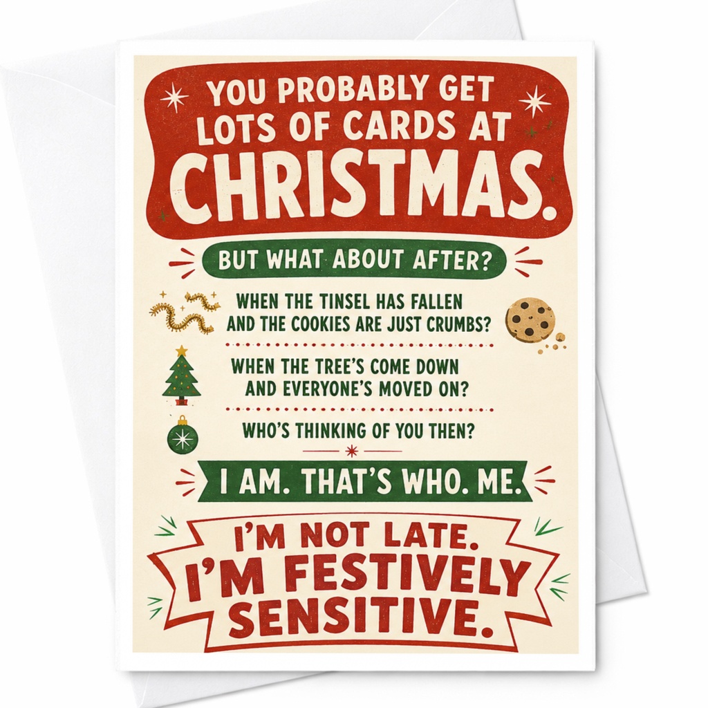 You Probably Get Lots Of Cards At Christmas Funny Christmas Card Festive Holiday Greeting Card For Friends Family C4672