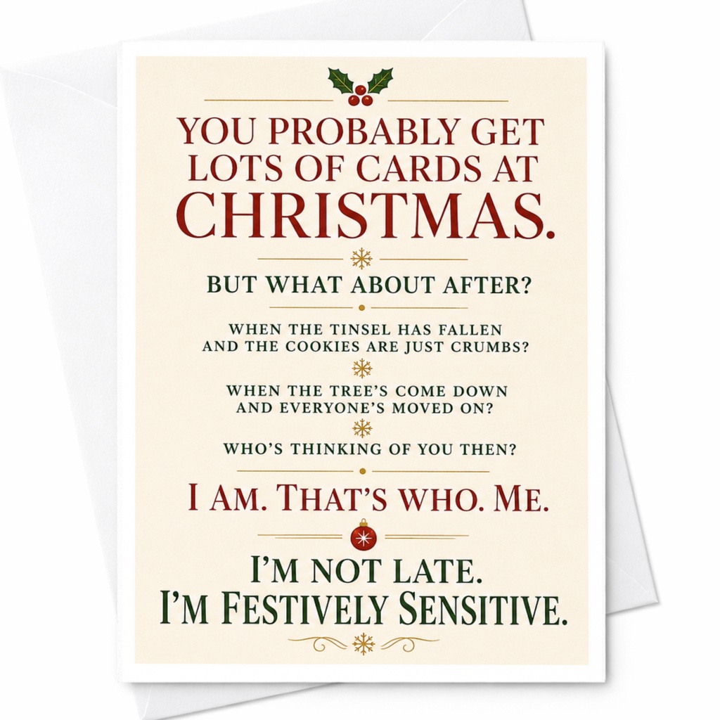 You Probably Get Lots Of Cards At Christmas Funny Christmas Card Festive Holiday Greeting Card For Friends Family C4671
