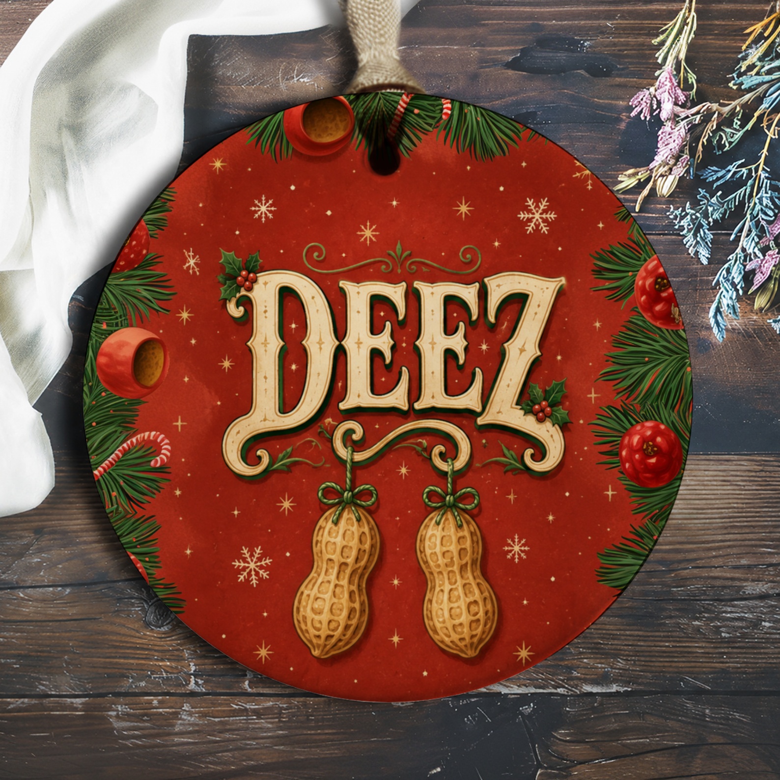 Deez Funny Christmas Ornament Festive Peanuts Holiday Decor Gift Idea For Tree Decoration O640