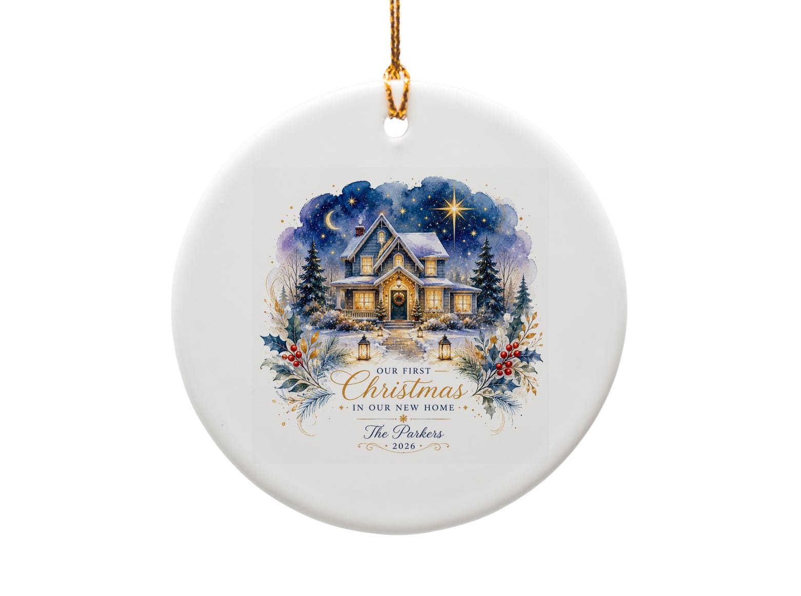 Custom Our First Christmas In Our New Home Ornament Personalized 2026 New Home Christmas Ornament Holiday Decor Keepsake O1053
