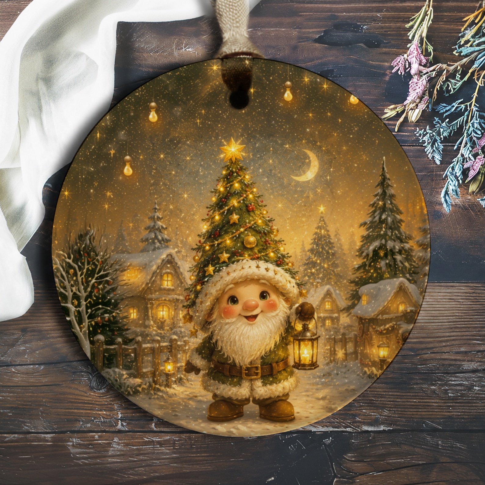 Christmas Gnome Ornament Festive Holiday Decor Cute Winter Scene Tree Decoration For Home Christmas Gift Idea O704